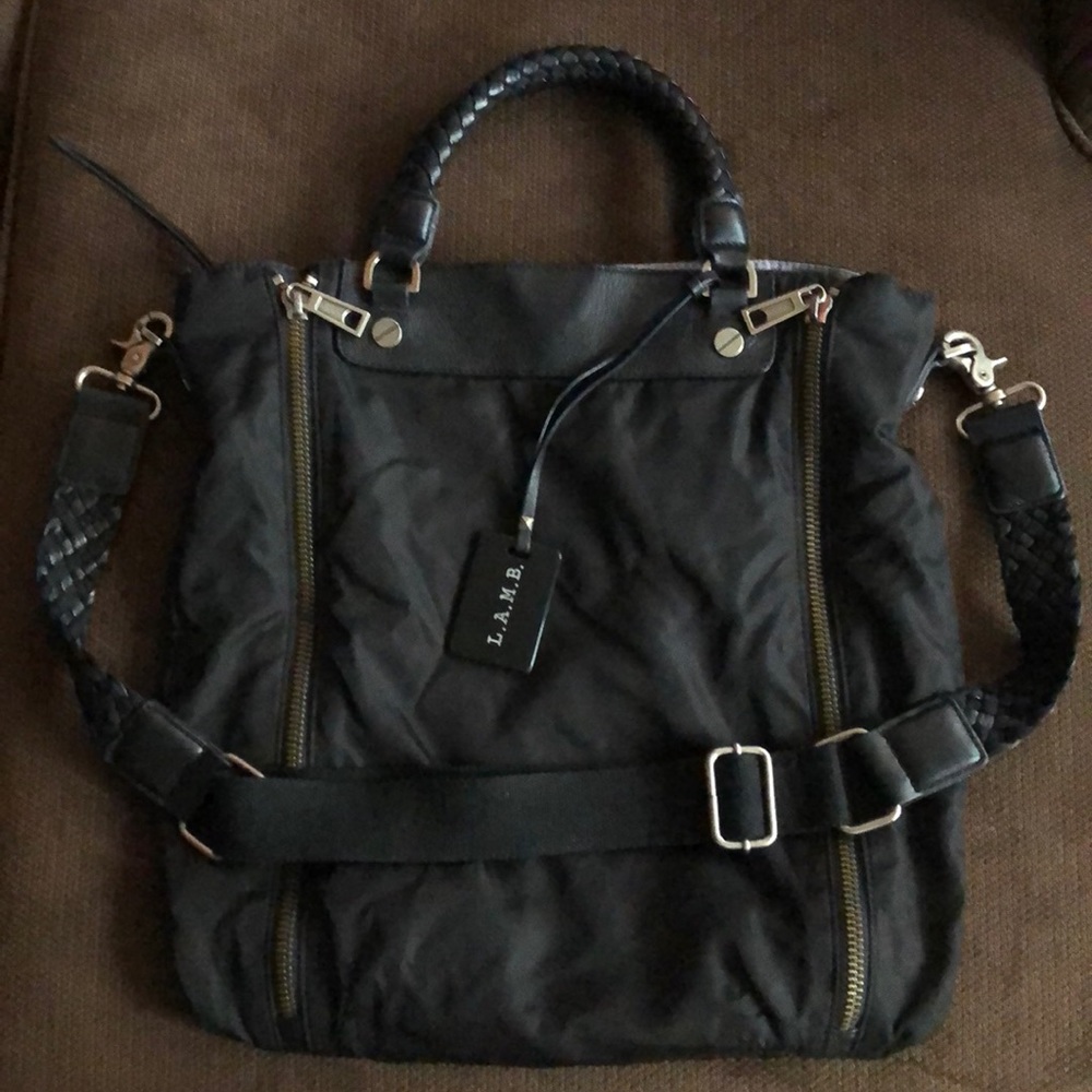 L.A.M.B. Nylon and Leather Purse